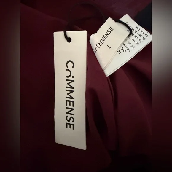 COMMENSE Faux Leather Dress with Peplum Detail - Picture 7 of 7